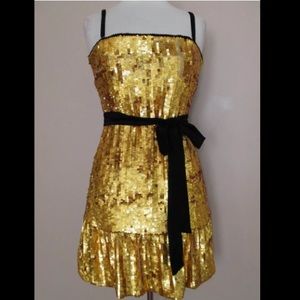 Dolce & Gabbana Gold Sequin Dress
